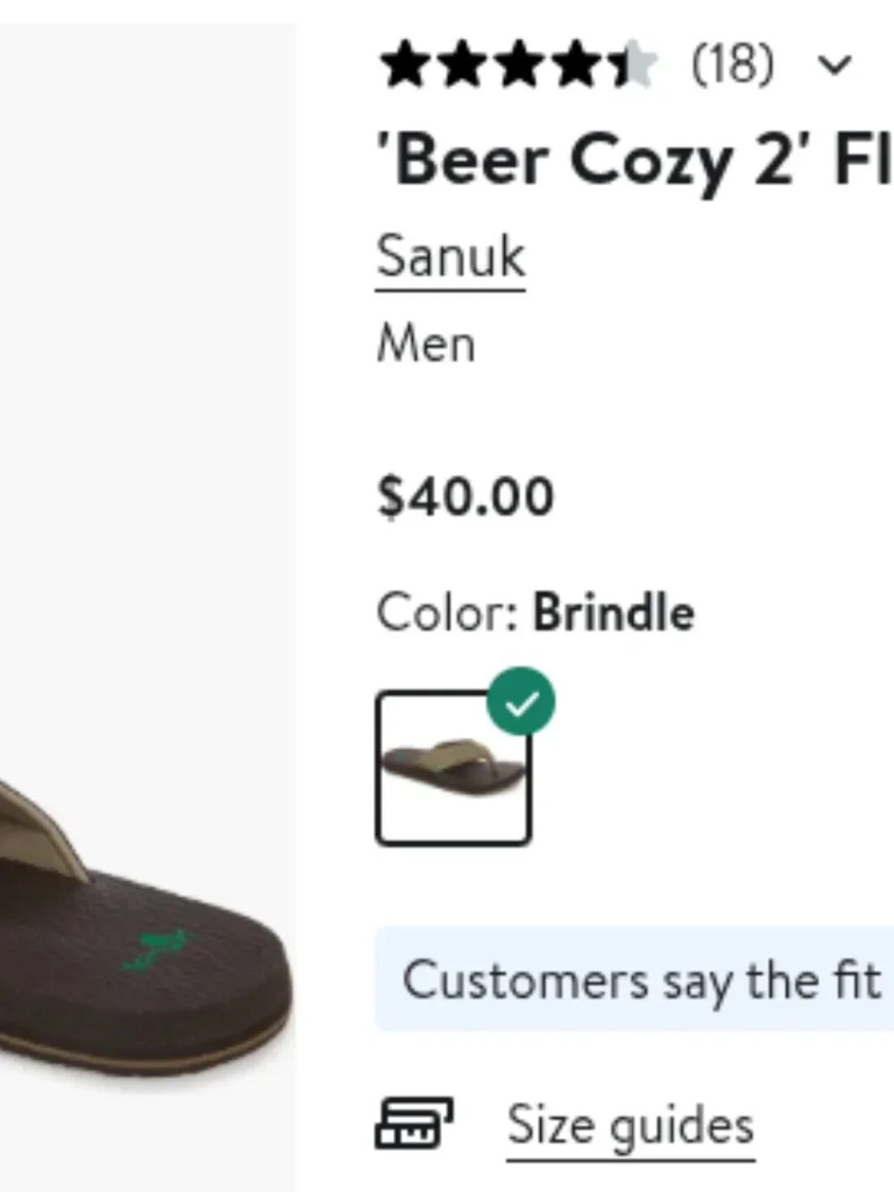 Sanuk Men's Beer Cozy 2 Flip Flops Brown Black Yoga Mat Sandals Casual Comfy